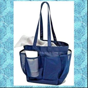 New Room Essentials Navy Blue Shower Caddy Portable Mesh Tote